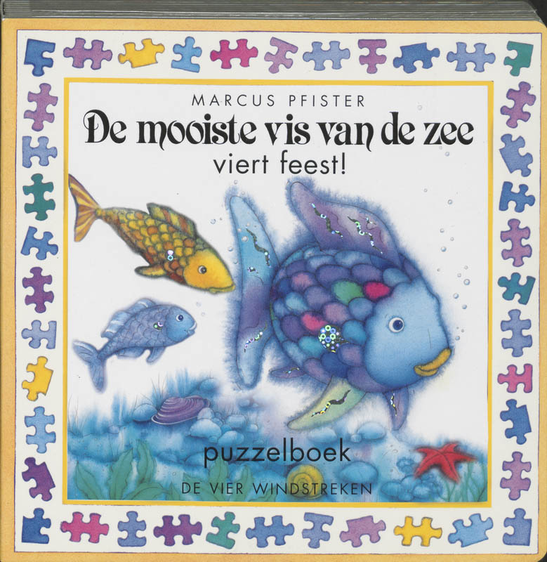 Omslag van puzzelboek de mooiste vis van de zee viert feest!