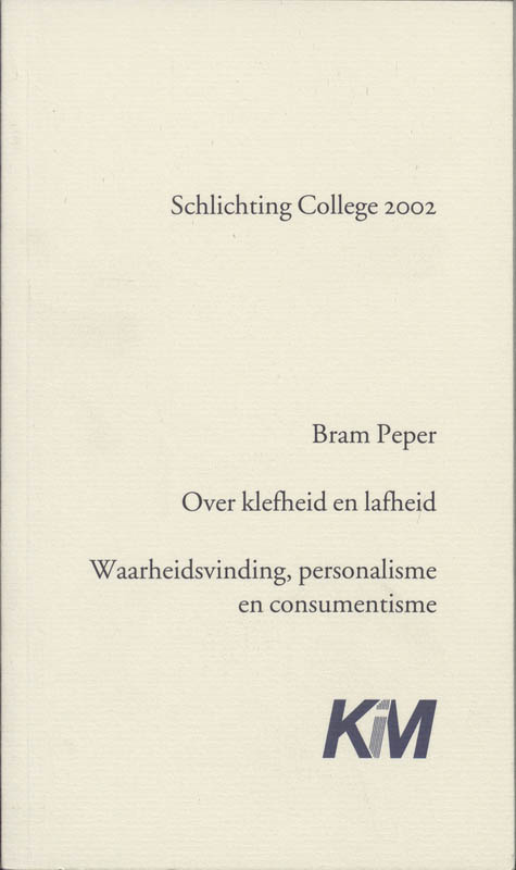 Omslag van Over klefheid en lafheid