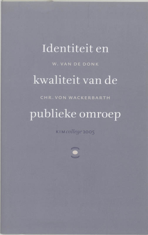 Omslag van Identiteit en kwaliteit van de publieke omroep