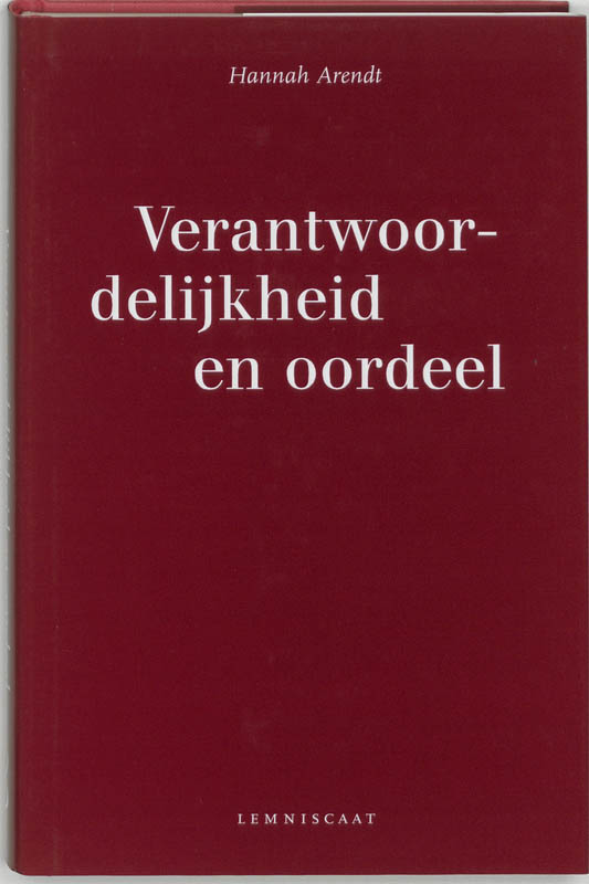 Omslag van Verantwoordelijkheid en oordeel