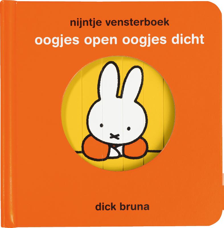 Omslag van nijntje vensterboek, oogjes open oogjes dicht