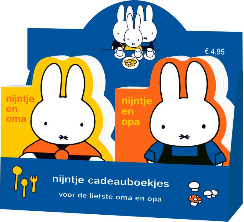 Omslag van display nijntje cadeauboekjes nijntje en oma nijntje en opa 2x8