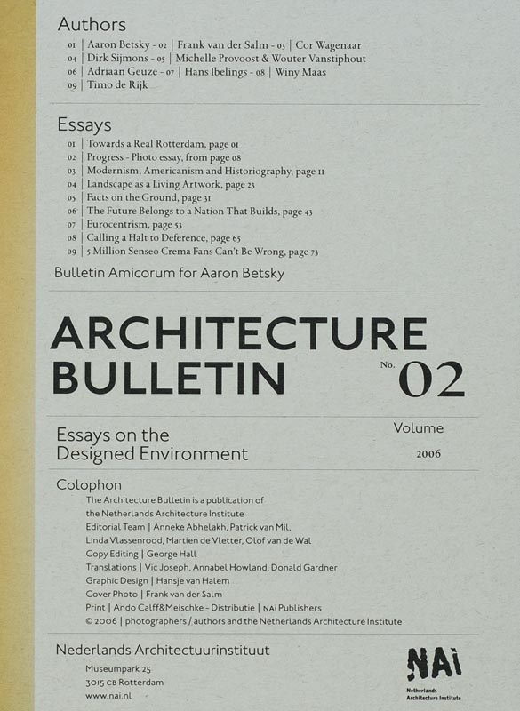 Omslag van 02 Essays on the designed environment