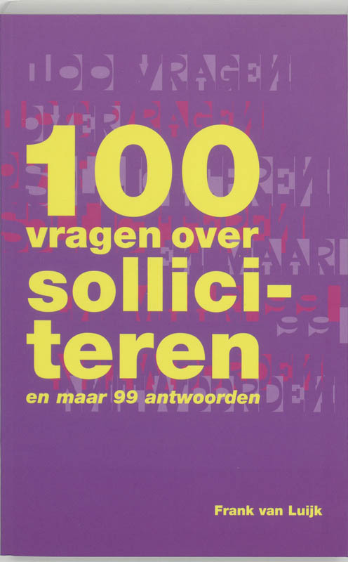 Omslag van 100 vragen over solliciteren