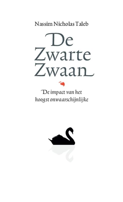 Omslag van De zwarte zwaan