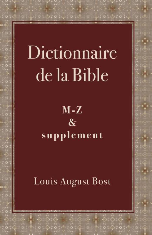 Omslag van Dictionnaire de la Bible