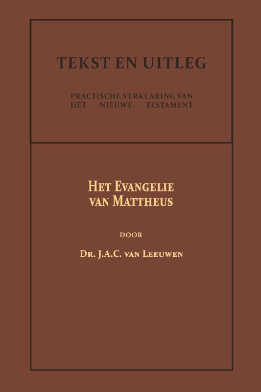 Omslag van Het Evangelie van Mattheus