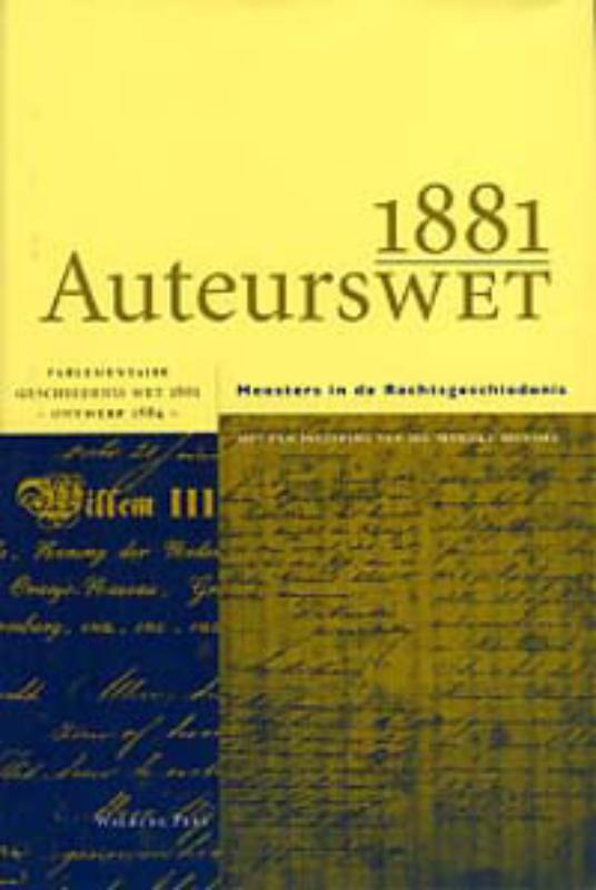 Omslag van Auteurswet 1881