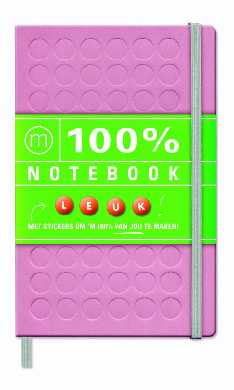 Omslag van 100% notebook large pink (6 ex.)