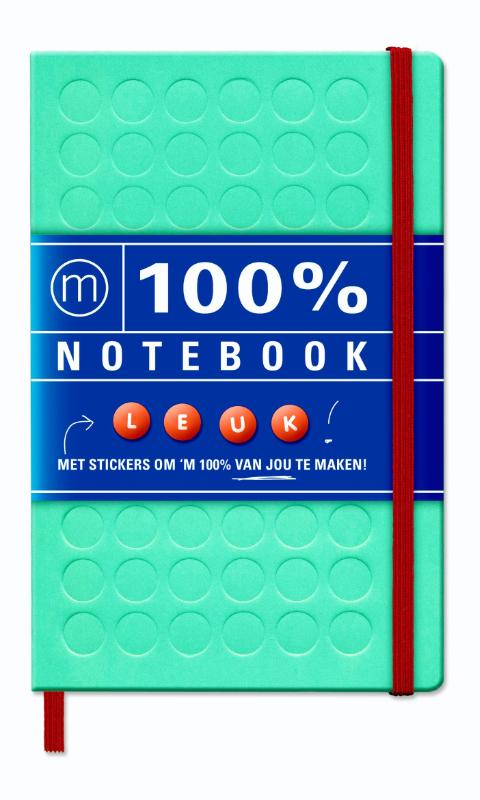 Omslag van 100% notebook large blue (6 ex.)