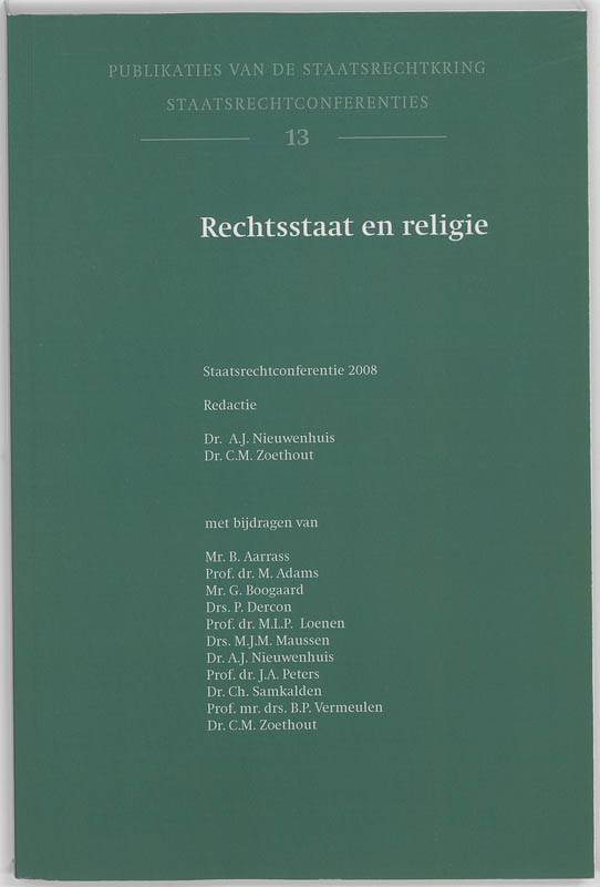 Omslag van Rechtsstaat en religie