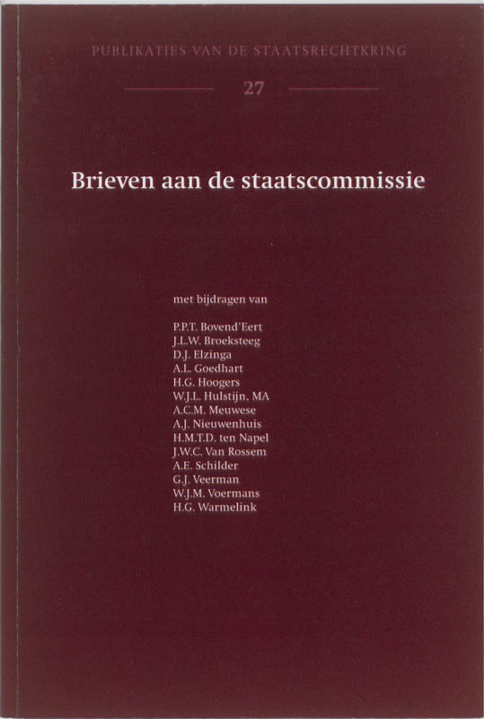 Omslag van Brieven aan de staatscommissie