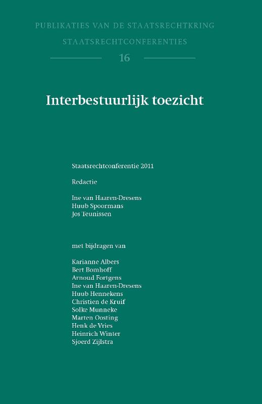 Omslag van Interbestuurlijk toezicht