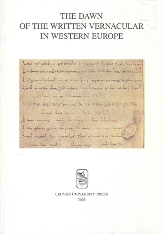 Omslag van The Dawn of the Written Vernacular in Western Europe