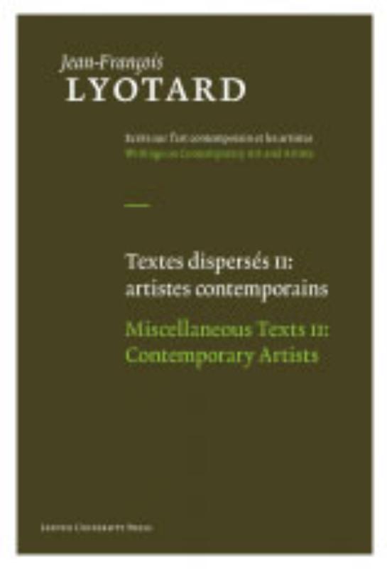 Omslag van II: Artistes contemporains Miscellaneaous Texts II: Contemporary Artists