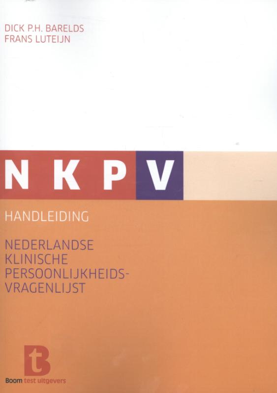 Omslag van NKPV Nederlandse klinische persoonlijkheidsvragenlijst