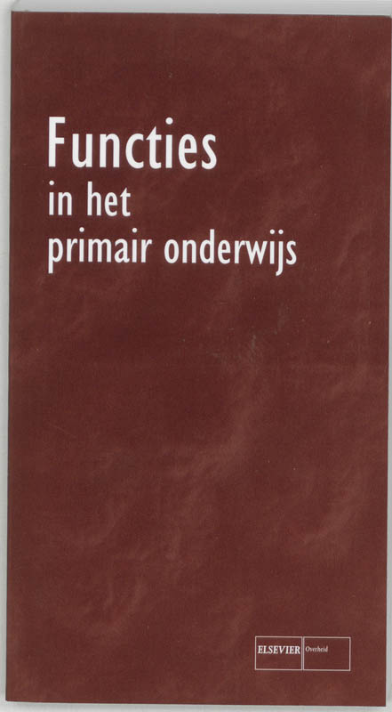 Omslag van Functies in het primair onderwijs