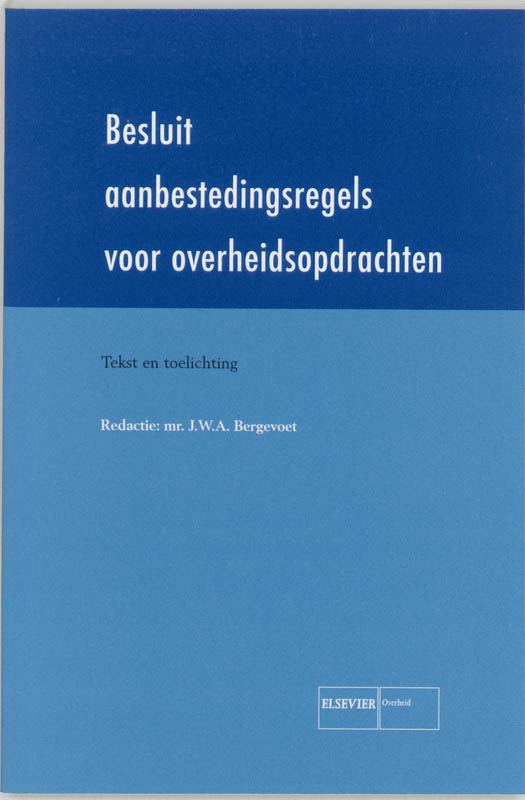 Omslag van Besluit aanbestedingsregels voor overheidsopdrachten