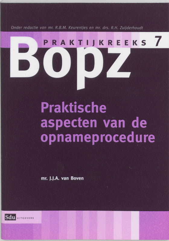 Omslag van Praktische aspecten van de opnameprocedure
