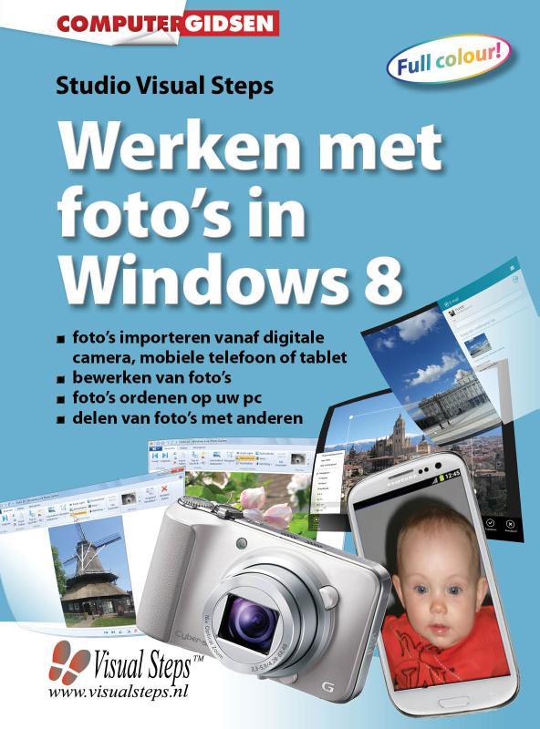 Omslag van Werken met foto s in Windows 8