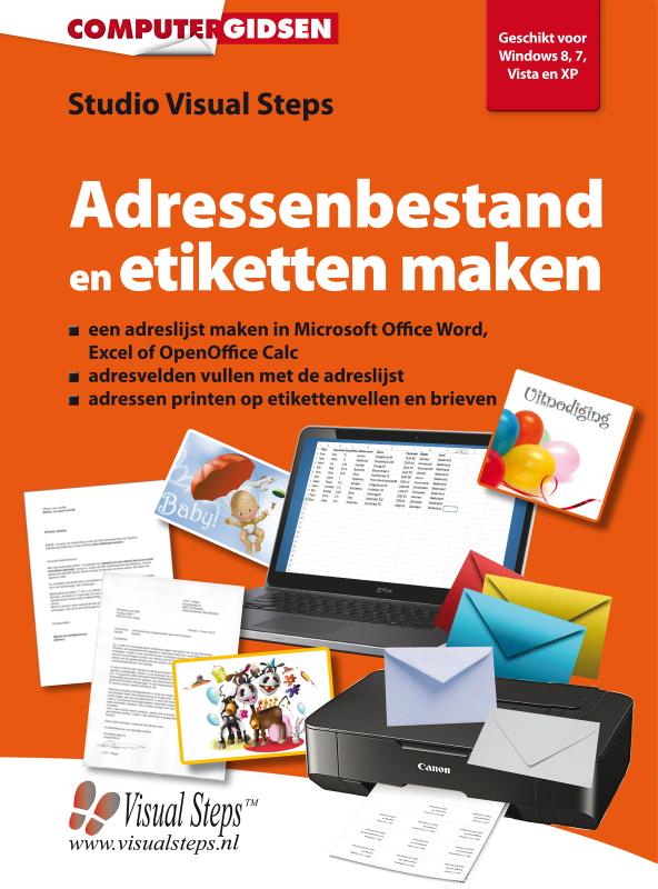 Omslag van Adressenbestand en etiketten maken