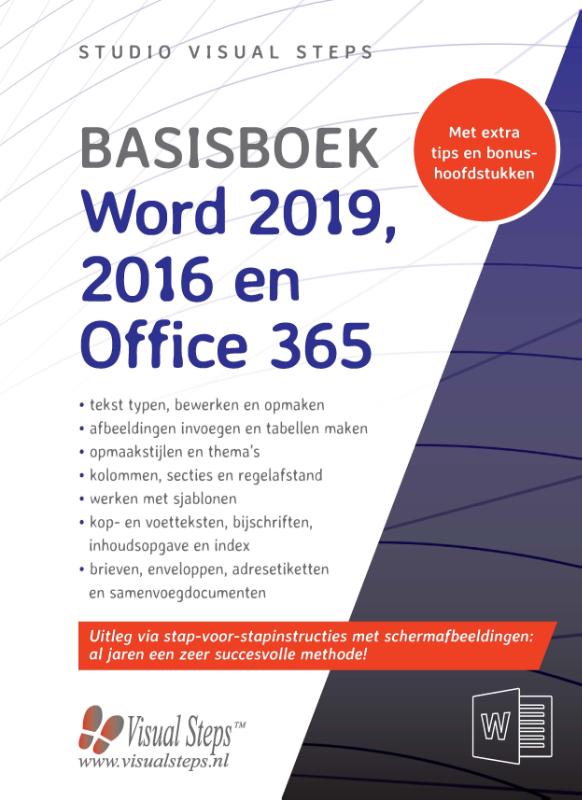 Omslag van Basisboek Word 2019, 2016 en Office 365