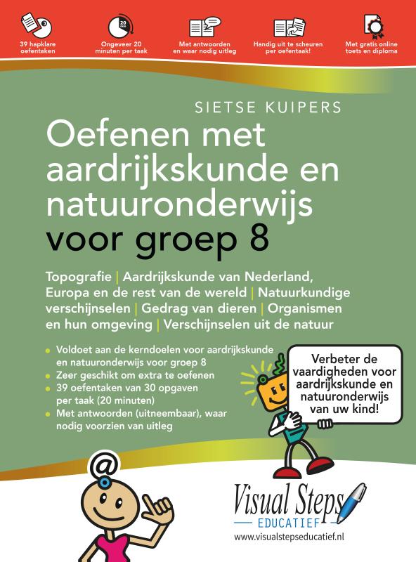 Omslag van Oefenen met aardrijkskunde en natuuronderwijs voor groep 8