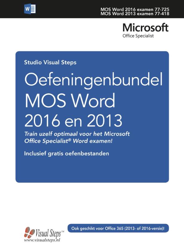 Omslag van Oefeningenbundel MOS Word 2016 en 2013