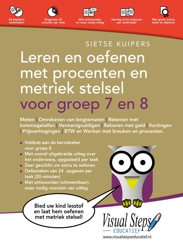 Omslag van Leren en oefenen met procenten en metriek stelsel voor groep 7 en 8
