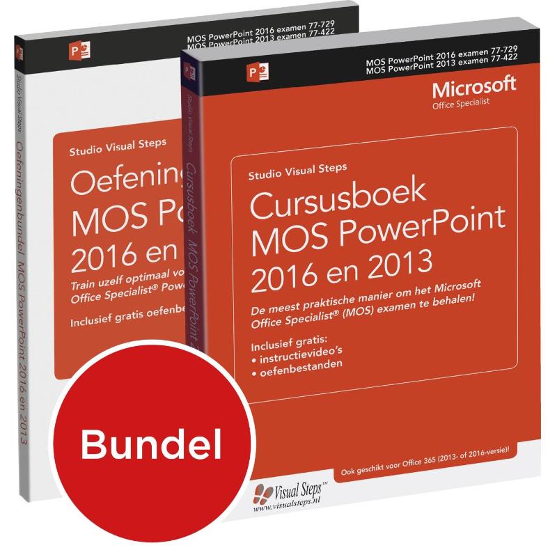 Omslag van Cursusboek MOS PowerPoint 2013 + extra oefeningen