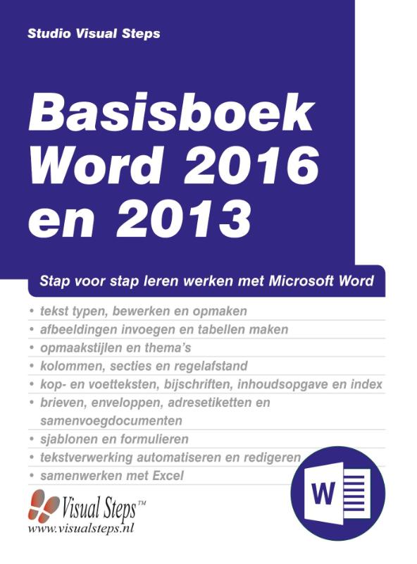 Omslag van Basisboek Word 2016 en 2013