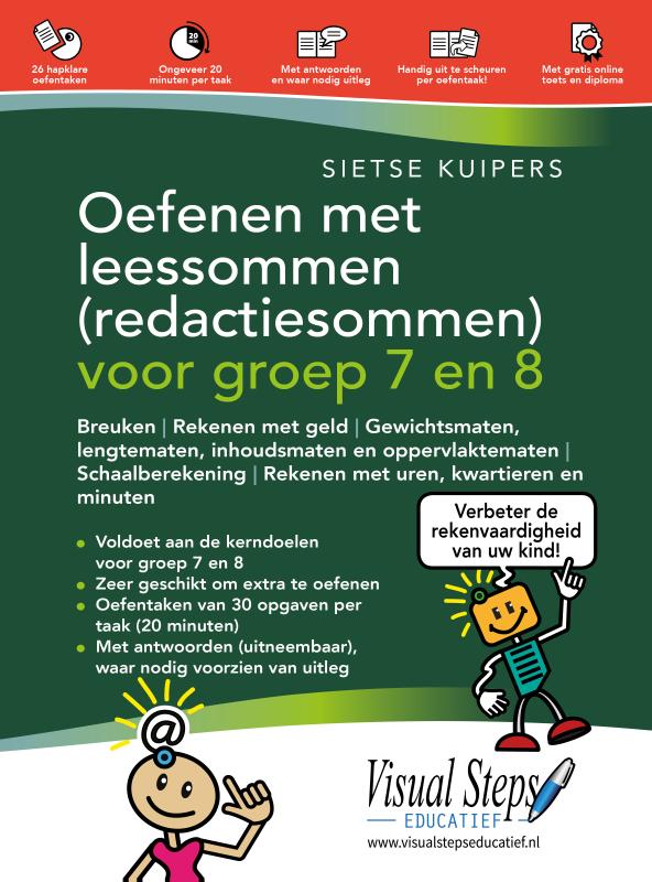Omslag van Oefenen met leessommen (redactiesommen) voor groep 7 en 8