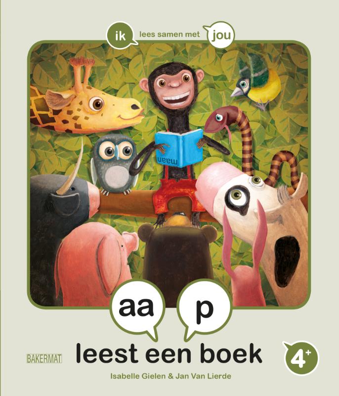 Omslag van aap leest een boek