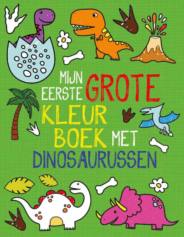Omslag van Mijn eerste grote kleurboek met dinosaurussen
