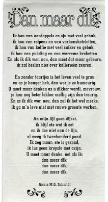 Omslag van 12x poezieservet Dan maar dik