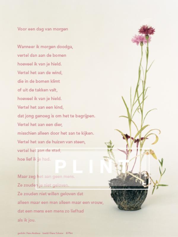 Omslag van Poeziekaart Plint H. Andreus Voor een dag van morgen