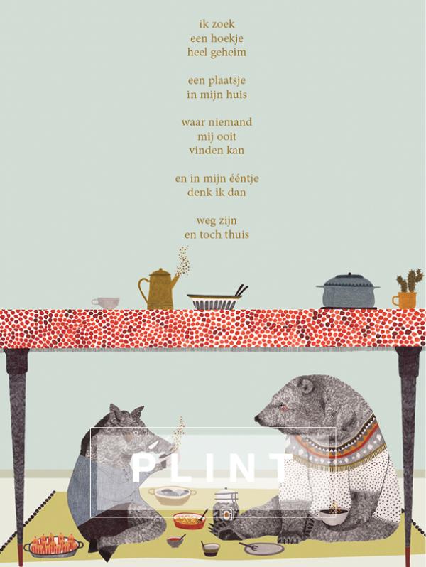 Omslag van A4 poezieposter Ik zoek