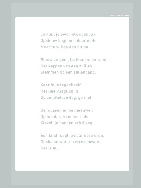 Omslag van Plint Raamgedicht 'Je kunt je leven' Stefan Hertmans