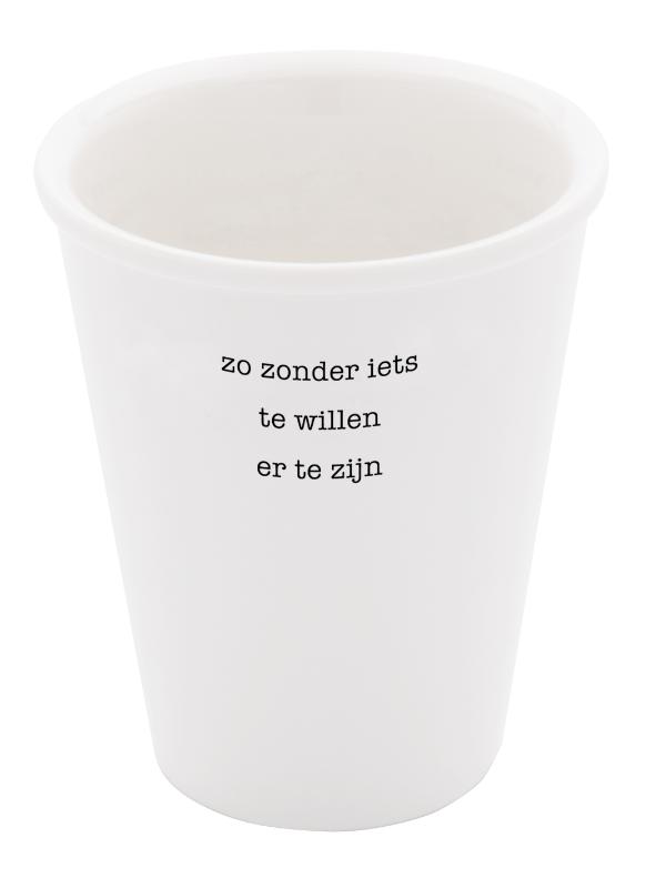 Omslag van Porseleinen beker 'Zo zonder' set van 2