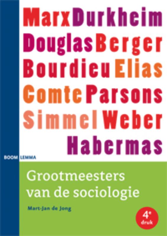 Omslag van Grootmeesters van de sociologie