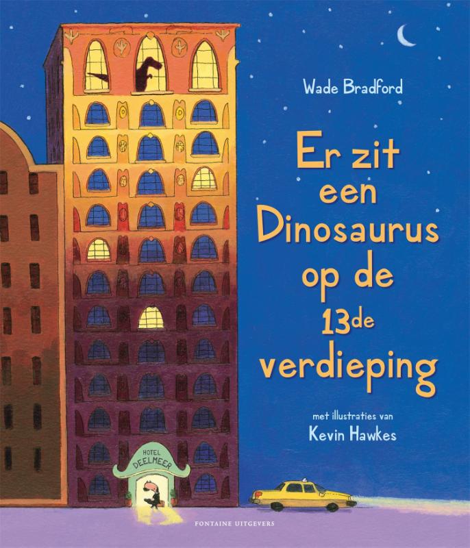 Omslag van Er zit een dinosaurus op de 13de verdieping