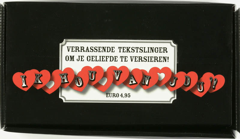 Omslag van Paperheart Tekstslinger "Ik hou van jou" display