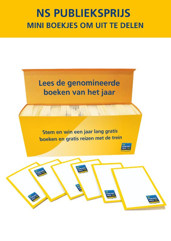 Omslag van Miniboekjes met leesfragmenten NS Publieksprijs 2022