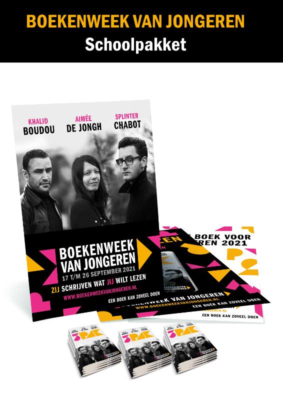 Omslag van Boekenweek van Jongeren Boekhandel Schoolpakket 3PAK 2021