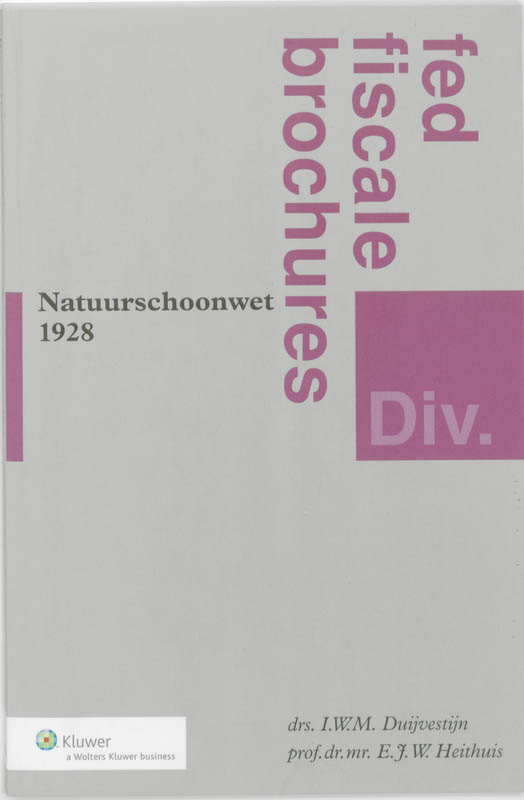 Omslag van Natuurschoonwet 1928