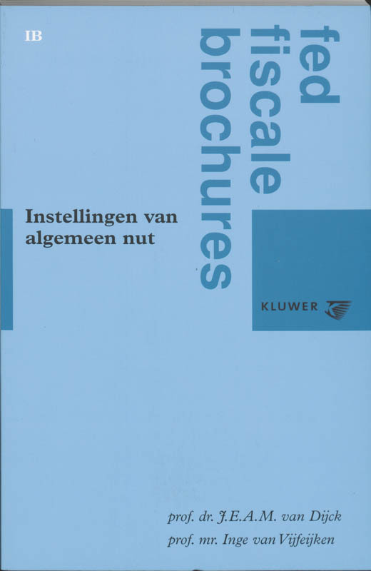 Omslag van Instellingen van algemeen nut