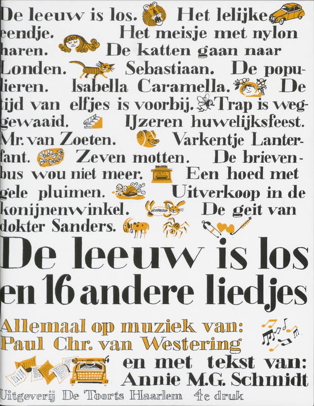 Omslag van De leeuw is los en 16 andere liedjes