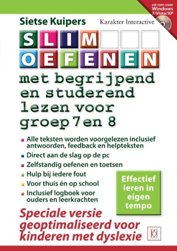 Omslag van SLim Oefenen met begrijpend lezen en studerend lezen voor groep 7 en 8