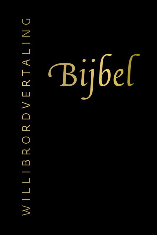 Omslag van Bijbel (Willibrordvertaling) in leer met goudsnee (zwart)