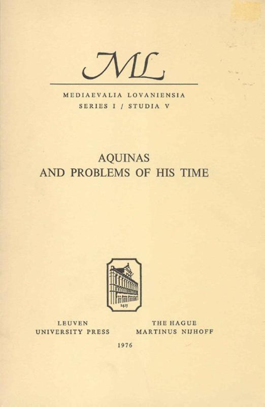 Omslag van Aquinas and Problems of his Time
